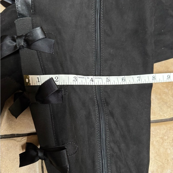 Torrid Boots-7W with wide calf tall with bows-black suede - Picture 5 of 8